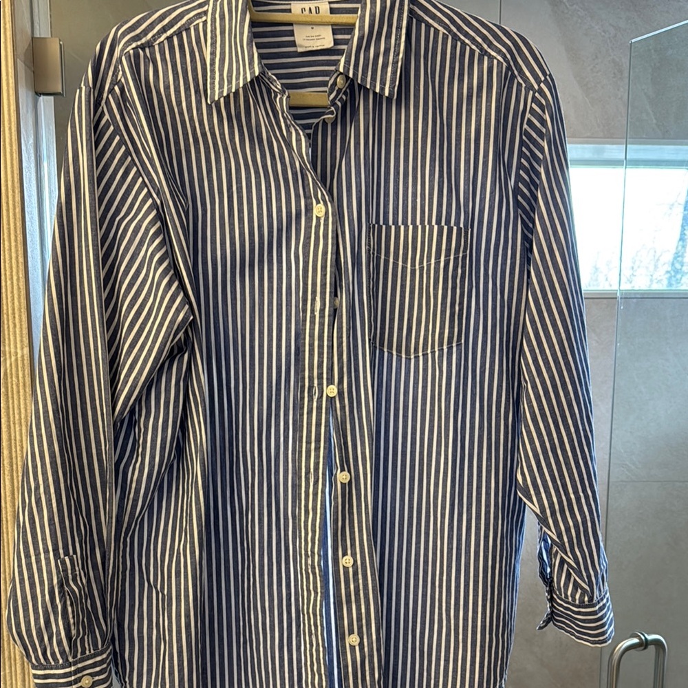 Men's Blue Striped Shirt
